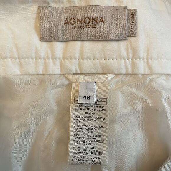 Agnona Ivory Straight Leg Pants Size 48/12 - Picture 5 of 7